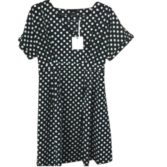 ASOS Maternity Dresses & Skirts - SOLD ASOS Polka Dot Fit And Flair Maternity Dress 2 NWT